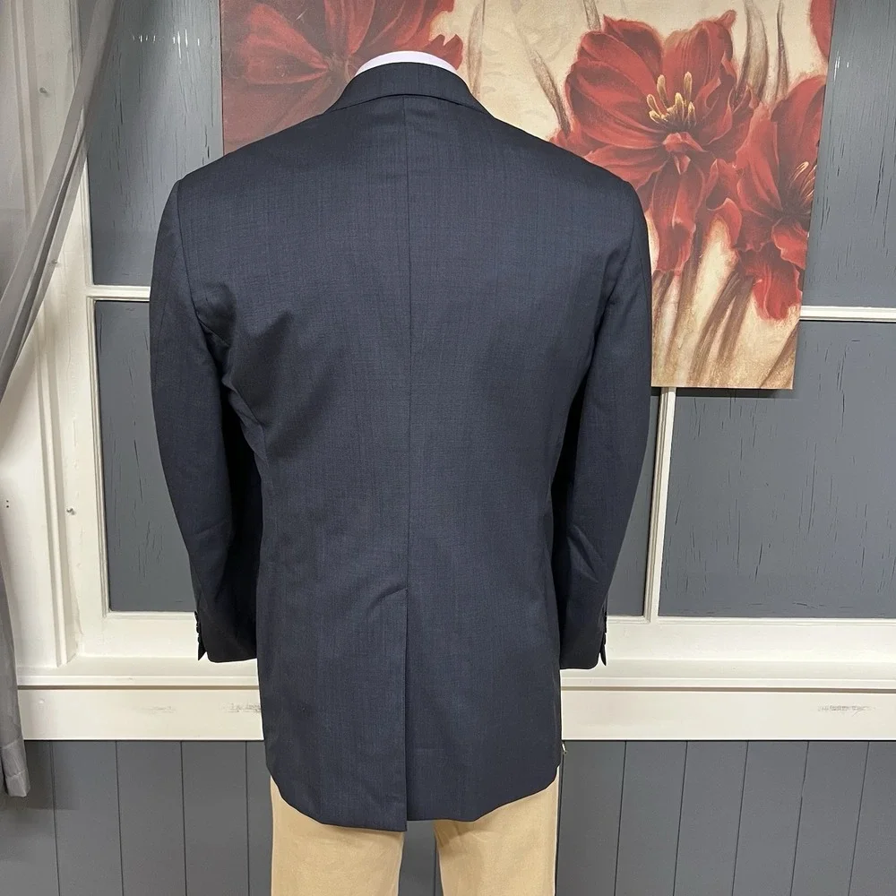 Vintage Brooks Brothers Suit‎ Mens 43R Wool Cuffed Pleated Pants 34x29 Navy